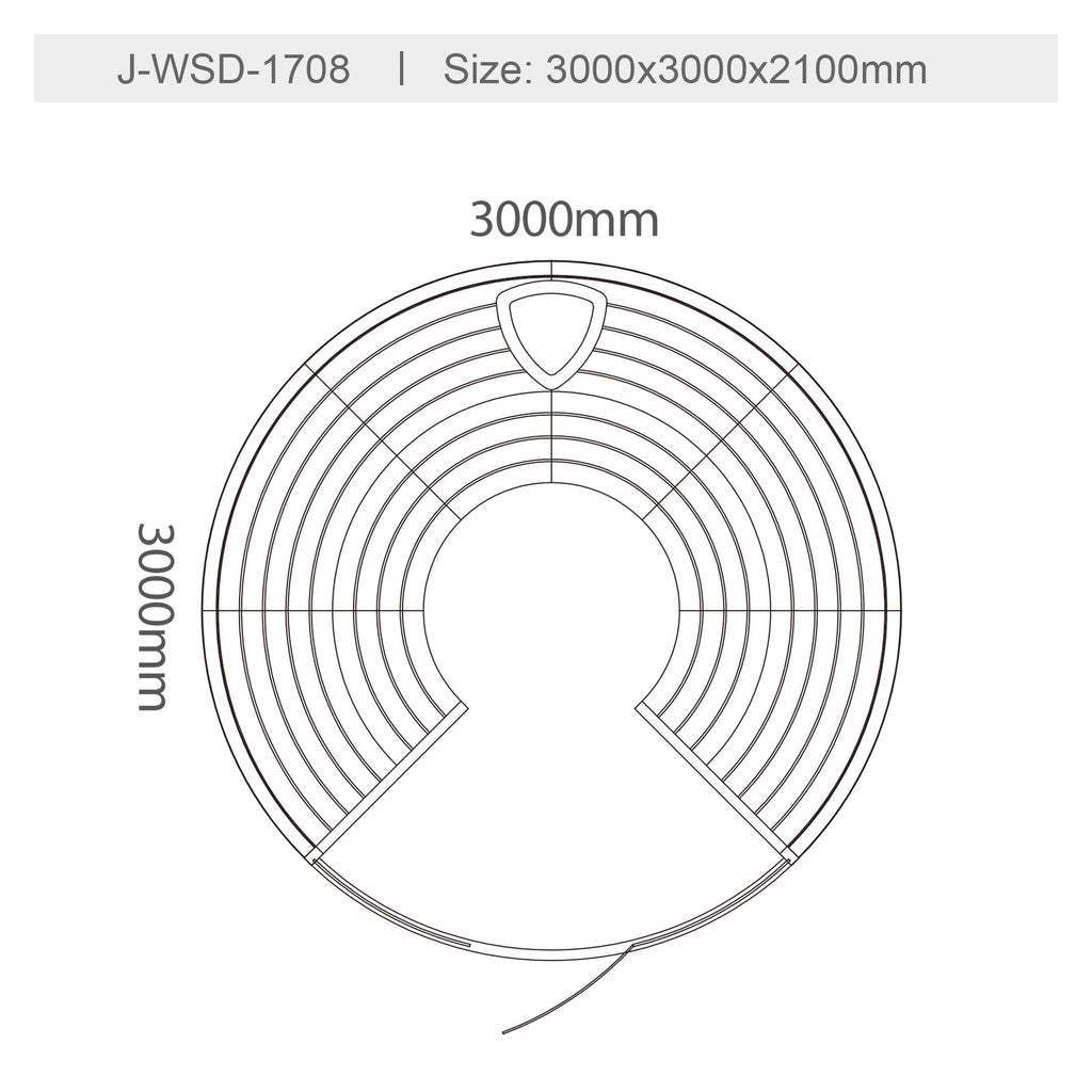 屋内サウナ | 6人用 | J-WSD-1708 | 円形 | 大型 | 自宅サウナ | 業務用サウナ