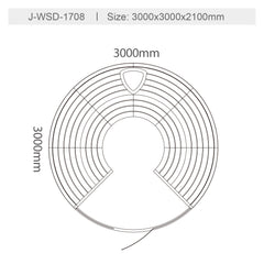屋内サウナ | 6人用 | J-WSD-1708 | 円形 | 大型 | 自宅サウナ | 業務用サウナ
