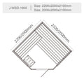 屋内サウナ | 3人用 | J-WSD-1902 | コーナータイプ | Bluetoothスピーカー搭載 | 自宅サウナ