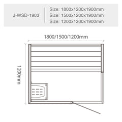屋内サウナ | 1-2人用 | J-WSD-1903 | Bluetoothスピーカー搭載 | 自宅サウナ