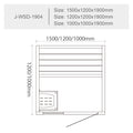 屋内サウナ | 1-2人用 | J-WSD-1904 | Bluetoothスピーカー搭載 | 自宅サウナ