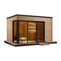 屋外サウナ | サウナ小屋 | J-WSD-LT08 | シャワールーム付 | 4人用 | 自宅サウナ