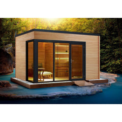 木材と美しいステンレス鋼メッキを活かしたモダンなデザイン