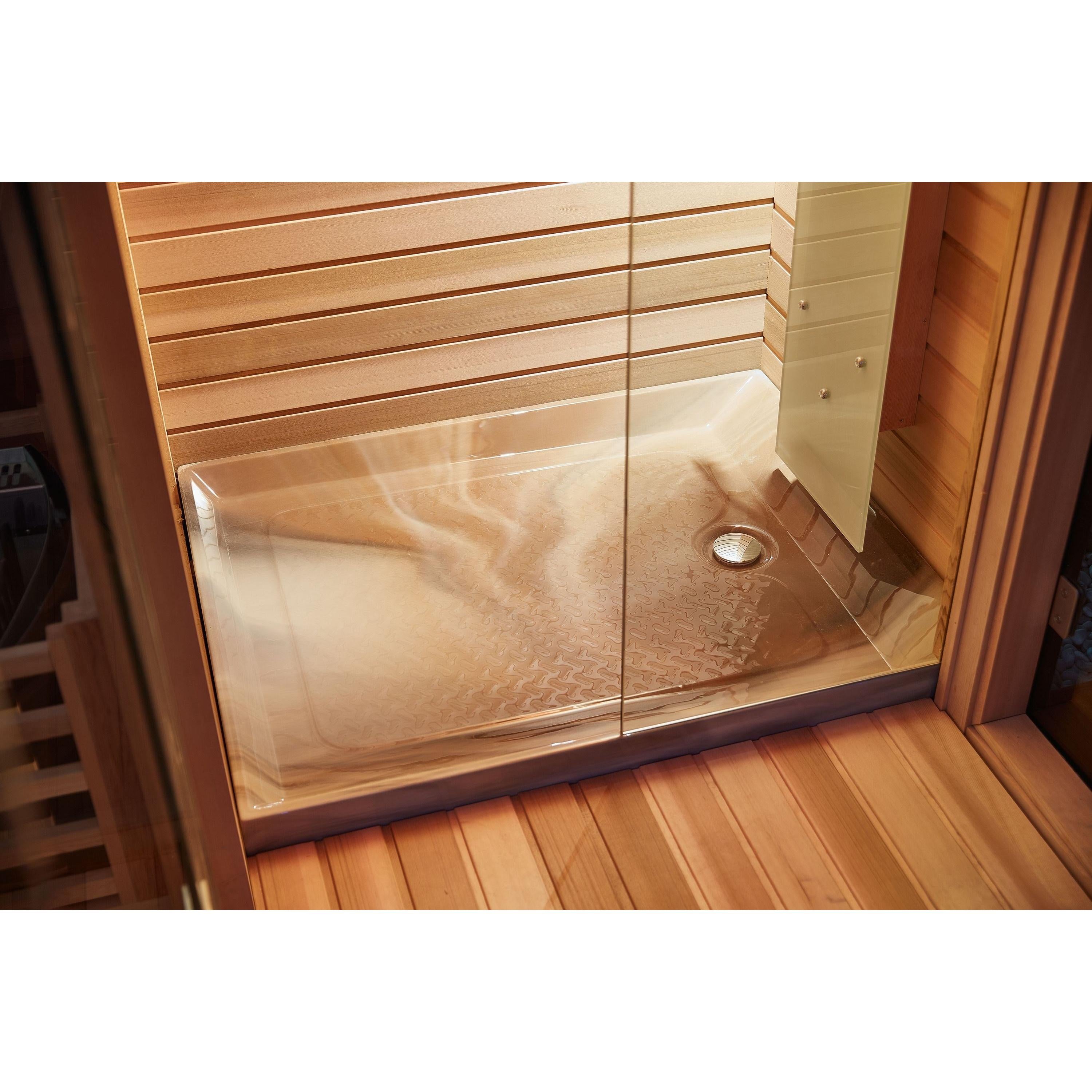 屋外サウナ | サウナ小屋 | J-WSD-LT08 | シャワールーム付 | 4人用