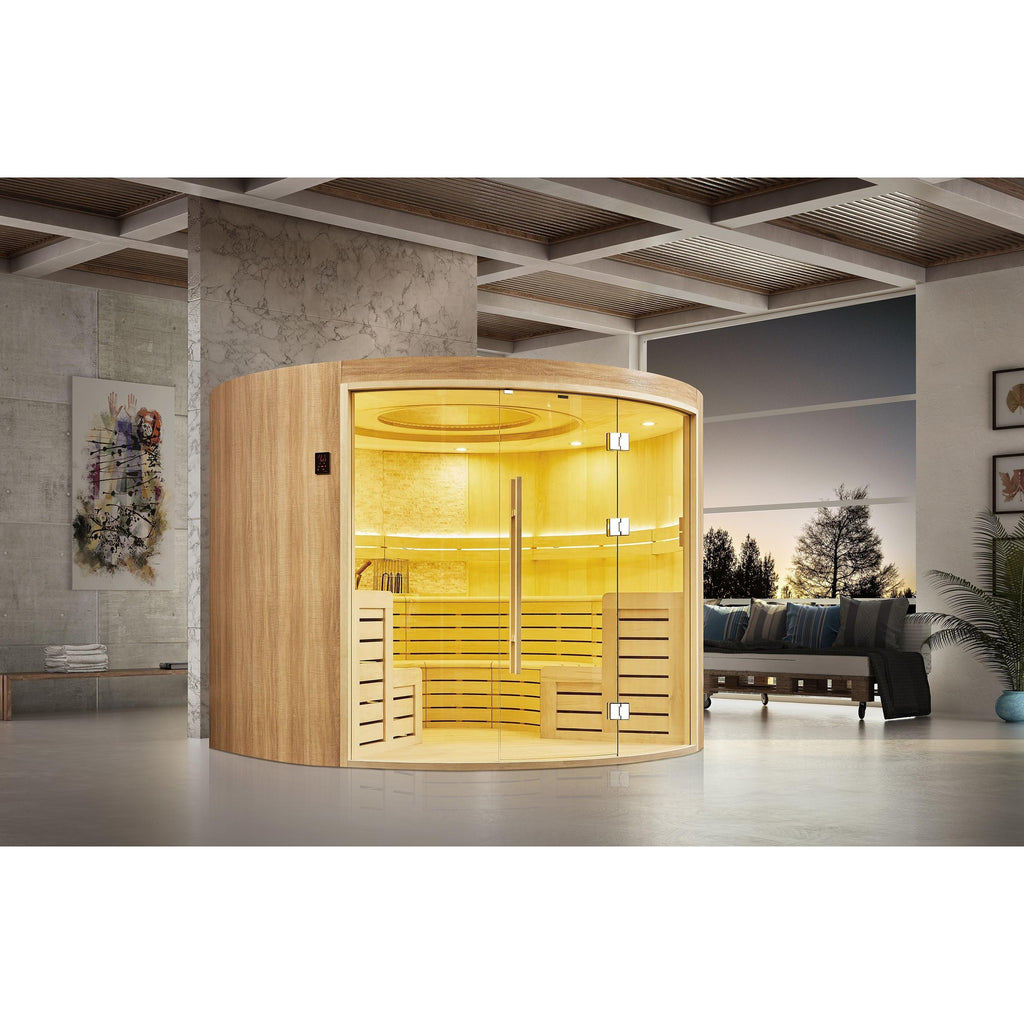 ジムなどの商業施設にも最適な大型の円形サウナ