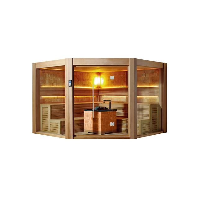 ルームサウナ コーナータイプ 屋内 4〜6人用 室内用 ガラスデザイン J-WSD-1501