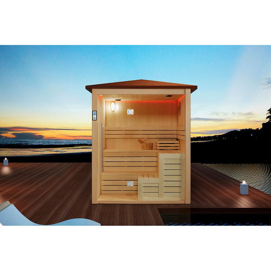 屋外サウナ | オープンスカイサウナ | 4人用 | J-WSD-1817LT | Bluetoothスピーカー | 自宅サウナ