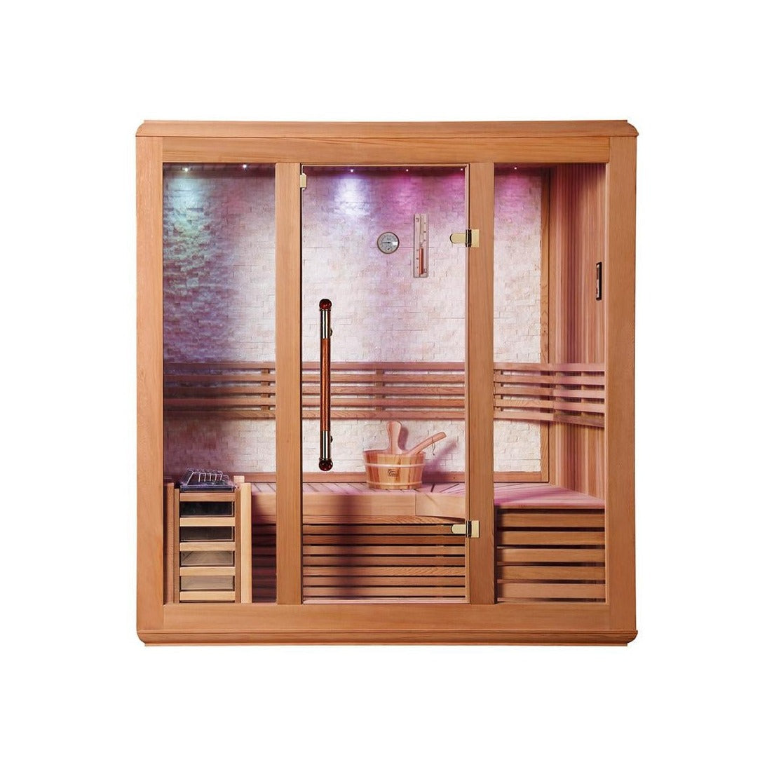 屋内サウナ | 2-3人用 L字ベンチ | J-WSD-1223 | Bluetoothスピーカー搭載 | 自宅サウナ