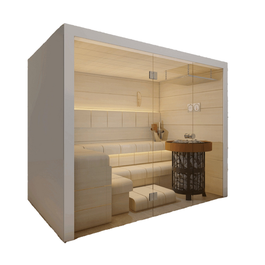 Harvia 屋内サウナ | LUXURY 2617 | 3-4人用 | 電気ストーブ付き | 自宅サウナ