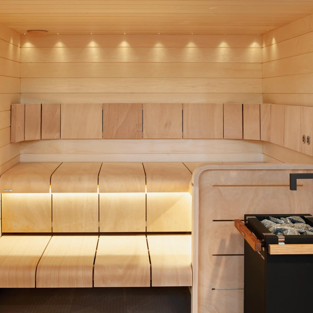 Harvia 屋内サウナ | LUXURY 2617 | 3-4人用 | 電気ストーブ付き | 自宅サウナ