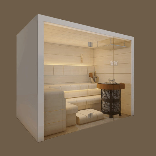 Harvia 屋内サウナ | LUXURY 2826 | 4-5人用 | 電気ストーブ付き | 自宅サウナ