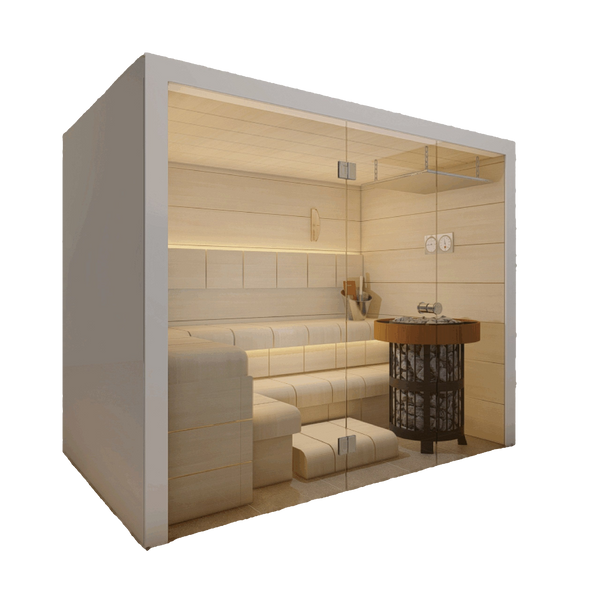 Harvia 屋内サウナ | LUXURY 2826 | 4-5人用 | 電気ストーブ付き | 自宅サウナ