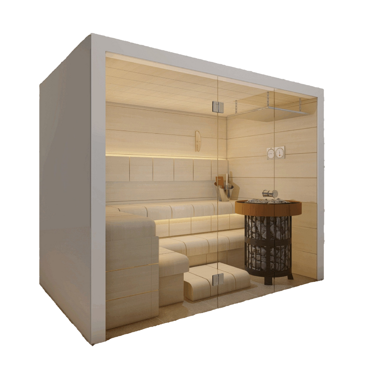 Harvia 屋内サウナ | LUXURY 2826 | 4-5人用 | 電気ストーブ付き