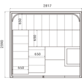 Harvia 屋内サウナ | LUXURY 2826 | 4-5人用 | 電気ストーブ付き | 自宅サウナ