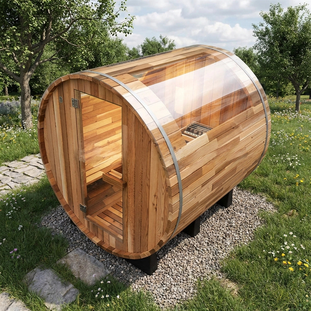 バレルサウナ | ビューモデル | IDOC-1812 | サンルーフ付 | 2-10人用 | 12サイズ
