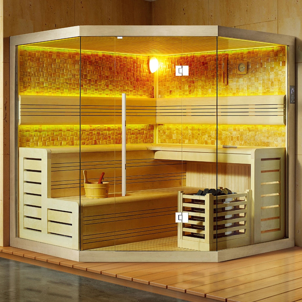 屋内サウナ | 3-4人用 | J-WSD-1101S | Bluetoothスピーカー搭載 | コーナータイプ | 自宅サウナ