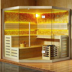 屋内サウナ | 3-4人用 | J-WSD-1101S | Bluetoothスピーカー搭載 | コーナータイプ | 自宅サウナ