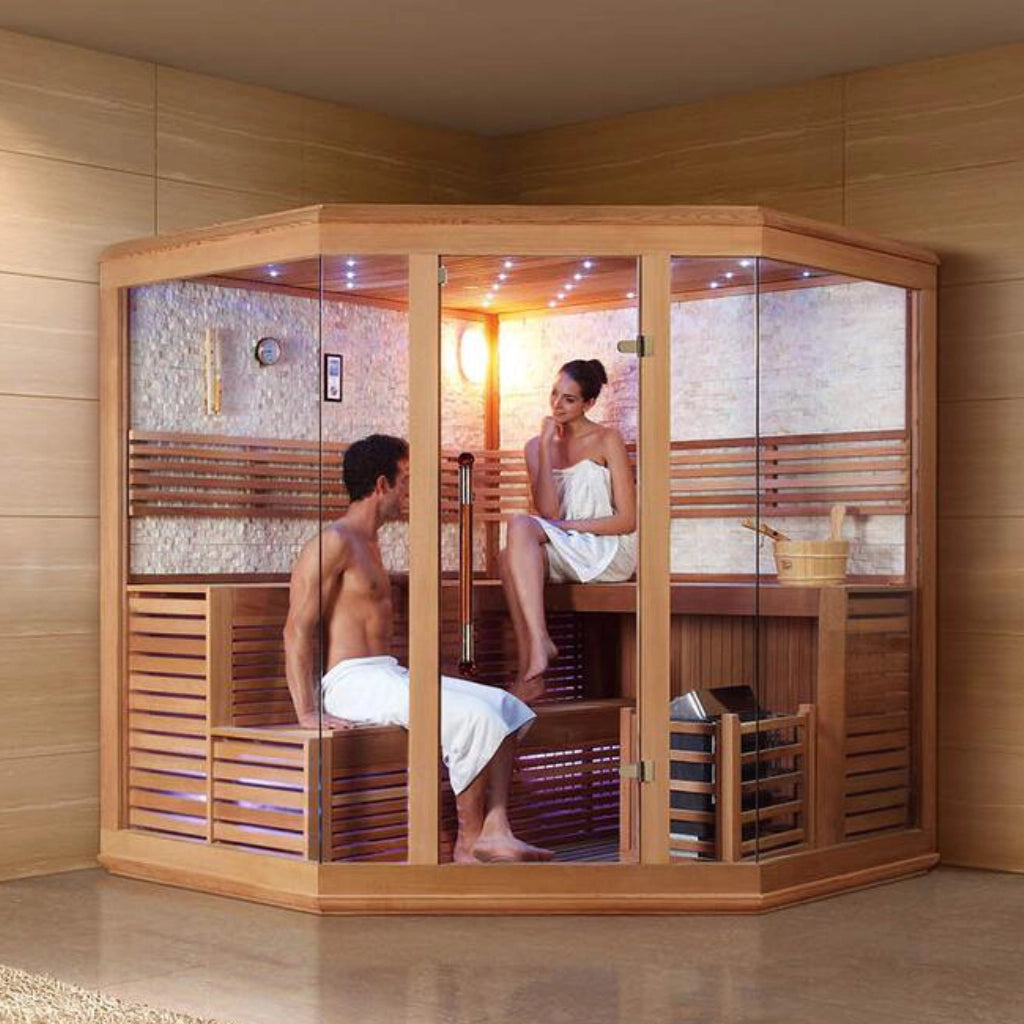 屋内サウナ | 2-4人用 | J-WSD-1221 | Bluetoothスピーカー搭載 | コーナータイプ | 自宅サウナ