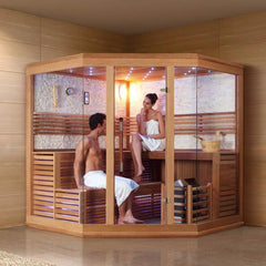 屋内サウナ | 2-4人用 | J-WSD-1221 | Bluetoothスピーカー搭載 | コーナータイプ | 自宅サウナ