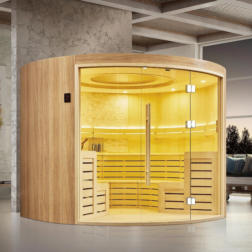 屋内サウナ | 6人用 | J-WSD-1708 | 円形 | 大型 | 自宅サウナ | 業務用サウナ