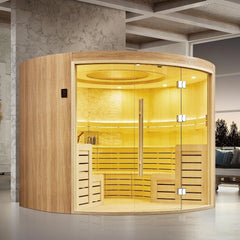 屋内サウナ | 6人用 | J-WSD-1708 | 円形 | 大型 | 自宅サウナ | 業務用サウナ