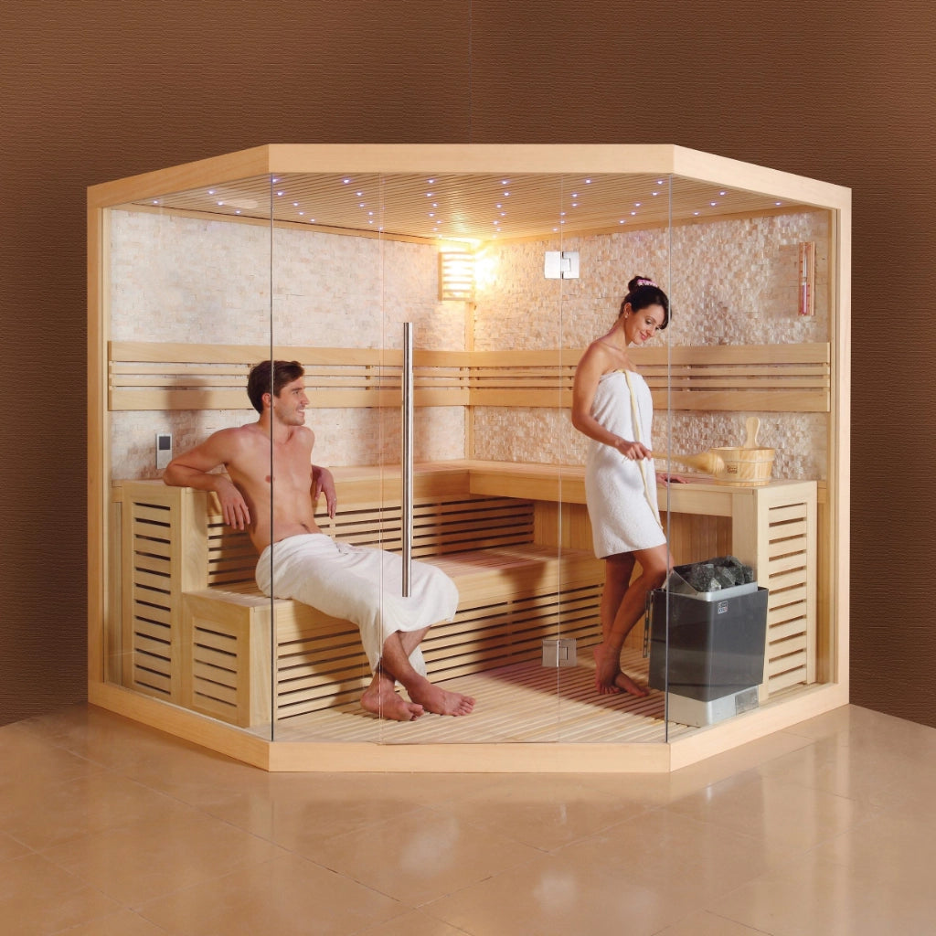 屋内サウナ | 2-4人用 | J-WSD1101A | コーナータイプ | Bluetoothスピーカー搭載 | 自宅サウナ