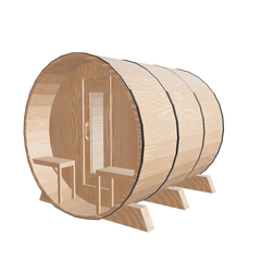 バレルサウナ | 4-6人用 | J-SN-004 | Harviaストーブ付き | 自宅サウナ