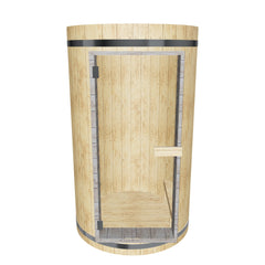 屋内サウナ | コンパクト | 1-2人用 | フィンランド式 | 円柱型 | 自宅サウナ