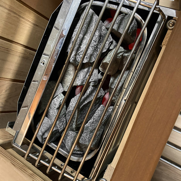 火傷防止のカバー付き