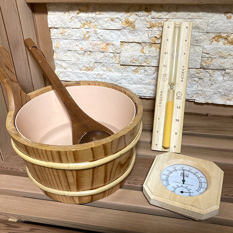 充実の付属品ですぐにサウナをお楽しみいただけます