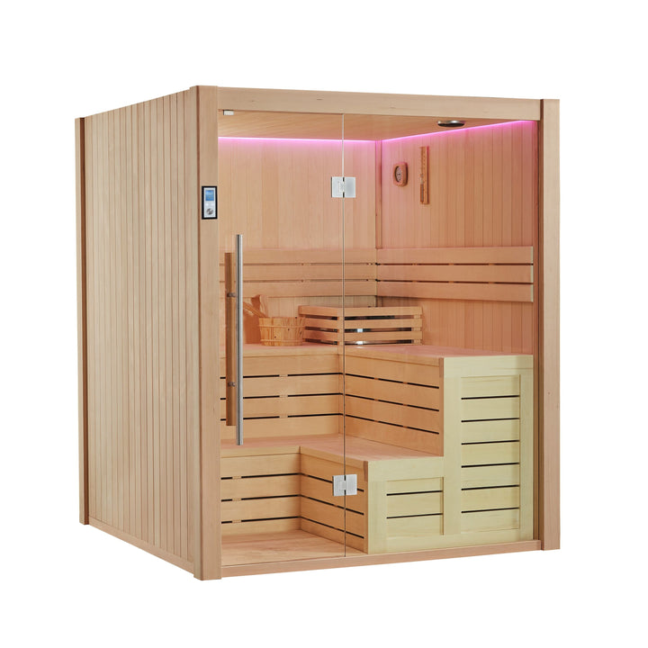 屋内サウナ | 4人用 2段L字 | J-WSD-1817 | Bluetoothスピーカー搭載 | 自宅サウナ
