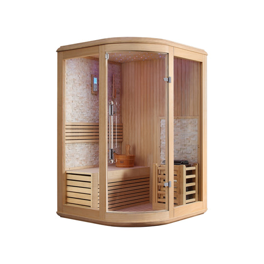 屋内サウナ | 2人用 | J-WSD-1210 | Bluetoothスピーカー搭載 | コーナータイプ | 自宅サウナ