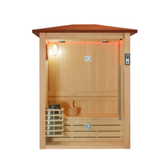 屋外 オープンスカイサウナ 2人用 屋根付き アウトドア エリートモデル J-WSD-1818LT