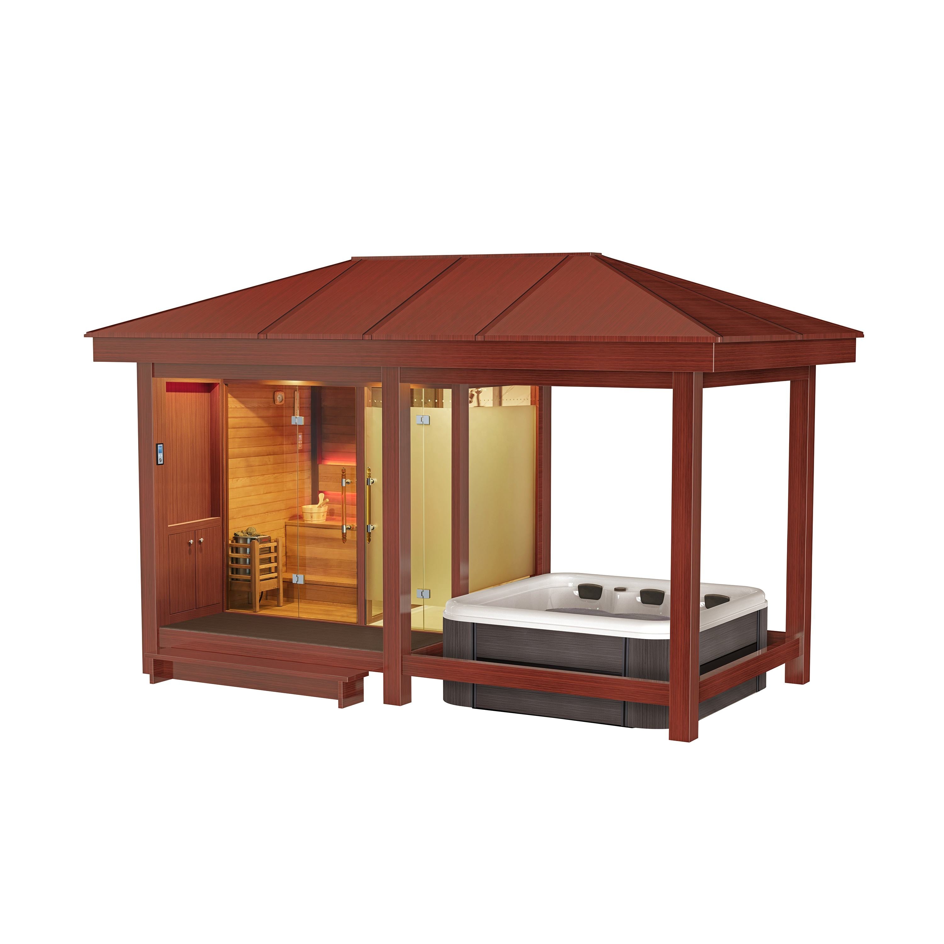 屋外サウナ | ガーデンサウナ | 2人用  | J-WSD-LT05 | シャワー付 | 自宅サウナ