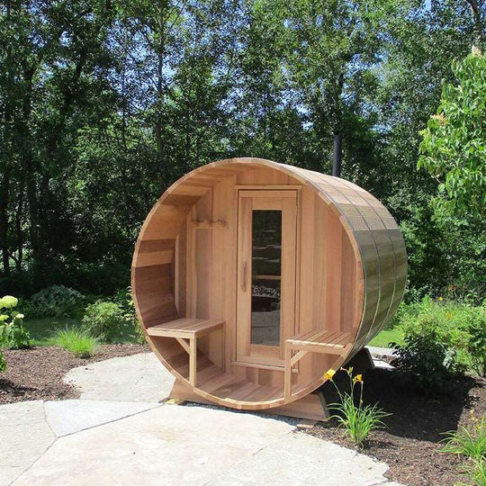 バレルサウナ | 4-6人用 | J-SN-004 | Harviaストーブ付き | 自宅サウナ