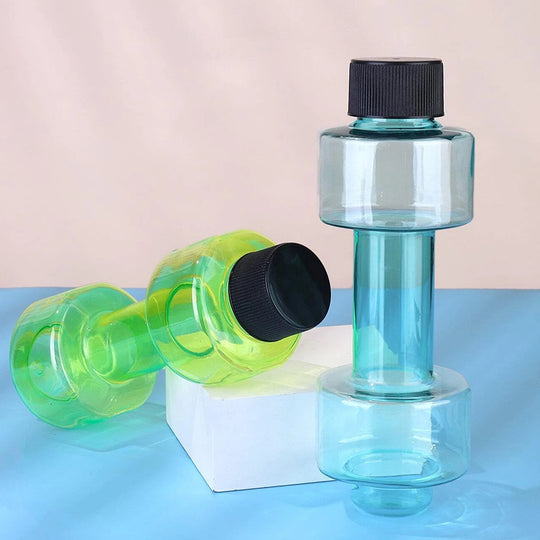 ダンベル型マイボトル | 水筒 | プラスチック製 | 550ml | ミント＆グリーン