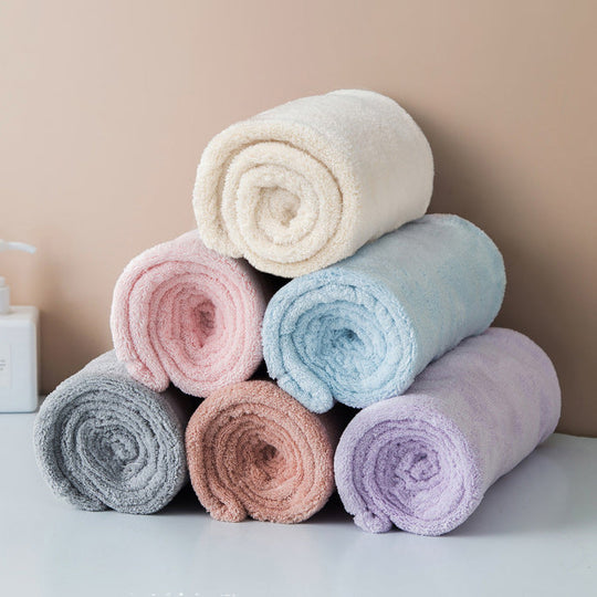 ヘアドライタオルキャップ | マイクロファイバー | 超吸水| 速乾 | ボタン付き