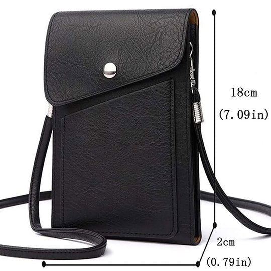 スマホウォレットバッグ | PUレザー製 | iPhone14対応 | ブラック