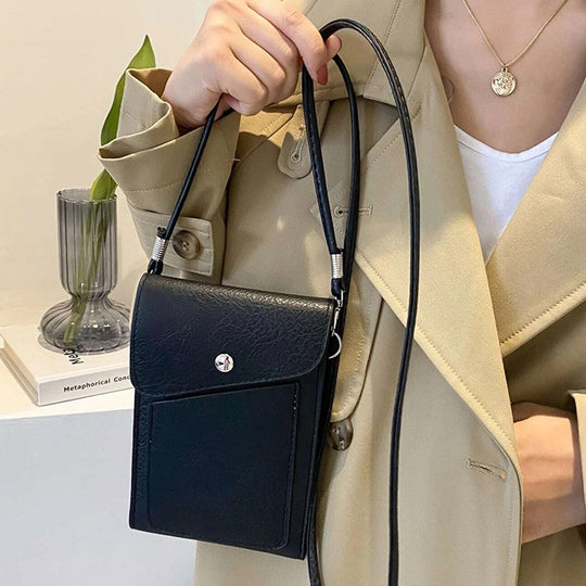 スマホウォレットバッグ | PUレザー製 | iPhone14対応 | ブラック