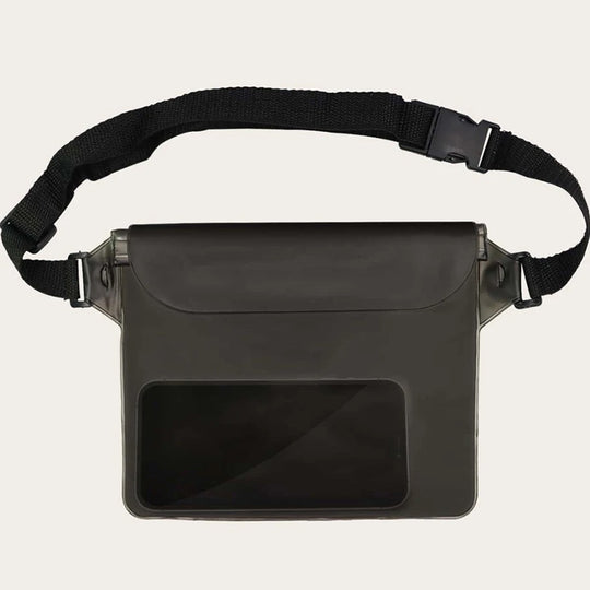 防水ウエストポーチ | PVC製 | ブラック | iPhoneSE3・14Pro対応